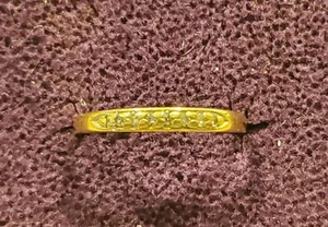 ANTIKER 14K GELBGOLD EHERING RING MIT 8 DIAMANTEN GRÖSSE 8, 1,9 GRAMM - Bild 1 von 7