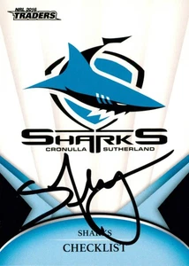 Signed 2016 Cronulla Sharks NRL Premiers ESP Traders Card - Shane Flanagan - Picture 1 of 3