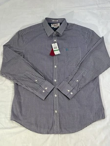 Original Penguin Shirt Mens Large Check Classic Fit Button Up Plaid Parachute - Picture 1 of 7