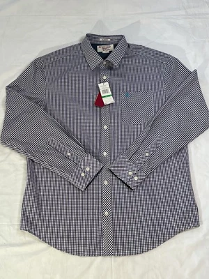 Original Penguin Shirt Mens Large Check Classic Fit Button Up Plaid Parachute - Image 1 of 4