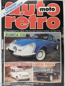 Revue AUTO RETRO magazine n° 55 - mars 1985 collection simca CG triumph herald - Bild 1 von 1