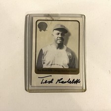 TED RADCLIFFE 2001 FLEER GREATS OF THE GAME ON CARD AUTO AUTOGRAPH GIANTS