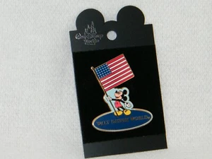 New Walt Disney World Mickey Mouse USA American Flag 2002 Collector /Trading Pin - Picture 1 of 6