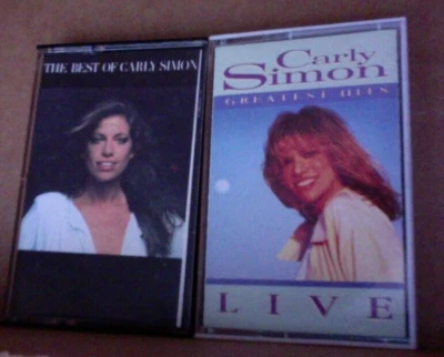 2 EX CASSETTE TAPE Carly Simon Greatest Hits & Greatest Hits LIVE James Taylor - Image 1 of 4