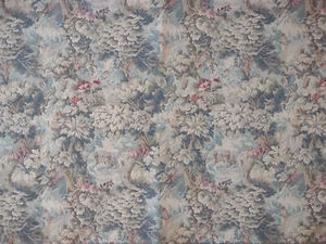 VTG Tapestry Landscape Pastoral L 54 x H 27 Trees Castle House Multicolor Green - Picture 1 of 11