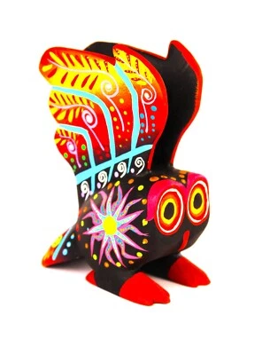 Oaxacan Wood Carving Margarita Sosa Owl Perched Oaxaca Mexican Folk Art Alebrije - Image 1 of 4