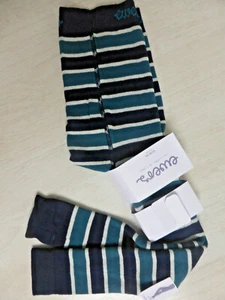 ewers Strumpfhose ohne Fuß ,  warme Frotteeware, marine/türkis geringelt. NEU!!! - Bild 1 von 2