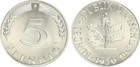  5 Pfennig Bundesrepublik 1950 F Materialprobe in Cu-Ni prfr.- st