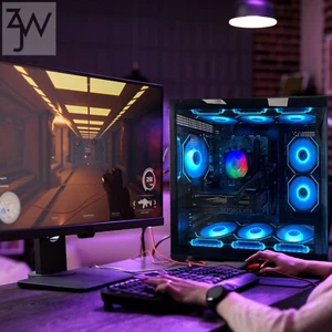 High Performance ARGB Gaming PC i7 12700K RTX5060 64GB RAM 1TB SSD Win11 WiFi 6 - Picture 1 of 11