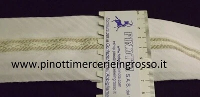 CINTURA PREFORMATA SARTORIALE INTERNO PANTALONI BIANCO+GOMMINO ANTISCIVOLO- CM 7