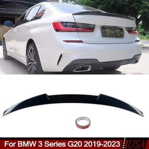Fit BMW G20 M340i M3 G80 2019-2024 M4 Style Rear Spoiler Wing Lip Gloss Black - Picture 1 of 15