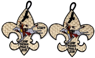 2008 STAFF Participant Camp Indian Trails Glacier's Edge Council Patch Set WI IL - Image 1 of 2