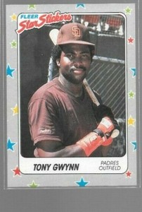 1988 Fleer Star Stickers Tony Gwynn #123 Padres