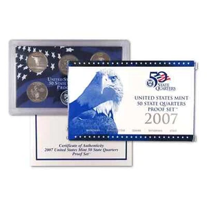 2007 State Quarter Clad Proof Set U.S. Mint Packaging OGP COA - Bild 1 von 5