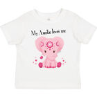 Inktastic Aditi My Auntie Loves Me Pink Elephant Beautiful Toddler T-Shirt Love