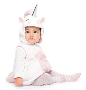 NEU CARTER'S BABY MÄDCHEN 3-TEILIGES EINHORN PLÜSCH FLEECE HALLOWEEN KOMPLETTES KOSTÜM 6-9M - Bild 1 von 3