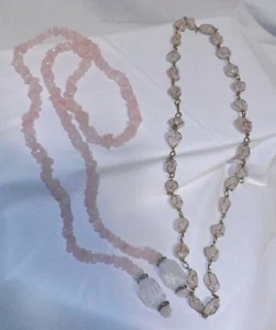 2 Rose Quartz Necklaces - Picture 1 of 3