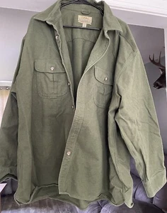 Cabela's Deerskin Soft Chamois Heavyweight Green Sz 3xl Regular Soft Shacket - Picture 1 of 6