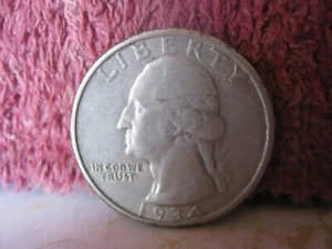 1934 P WASHINGTON SILVER QUARTER XF - Picture 1 of 2