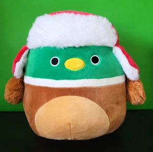 Squishmallows Avery the Green Mallard Duck with Red and White Hat 8" Plush - Picture 1 of 3