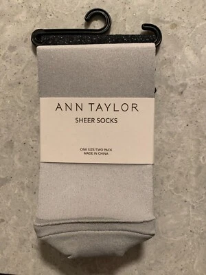 Calcetines transparentes brillantes Ann Taylor nuevos con etiquetas - Talla única - Paquete de dos Foto 1 de 2