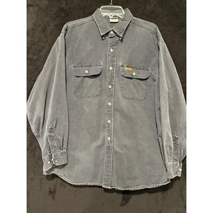 Camisa de Trabajo Carhartt Abotonada Manga Larga Hecha en EE. UU. Bolsillos X-Grande - Imagen 1 de 8