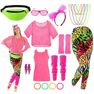 80s Outfit for Women 80s Costumes for Women 80s Dress Halloween Costumes 80s ... - Picture 1 of 7