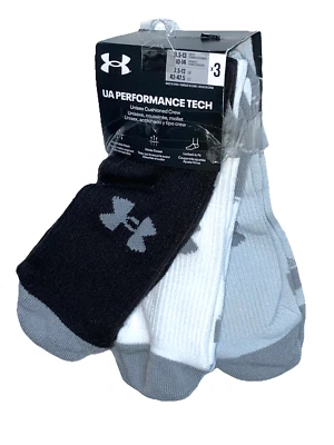 Under Armour Mens/Womens Performance Tech Socks NoShow/Low/QRTR/Crew; Size 4-16 - Image 1 of 3