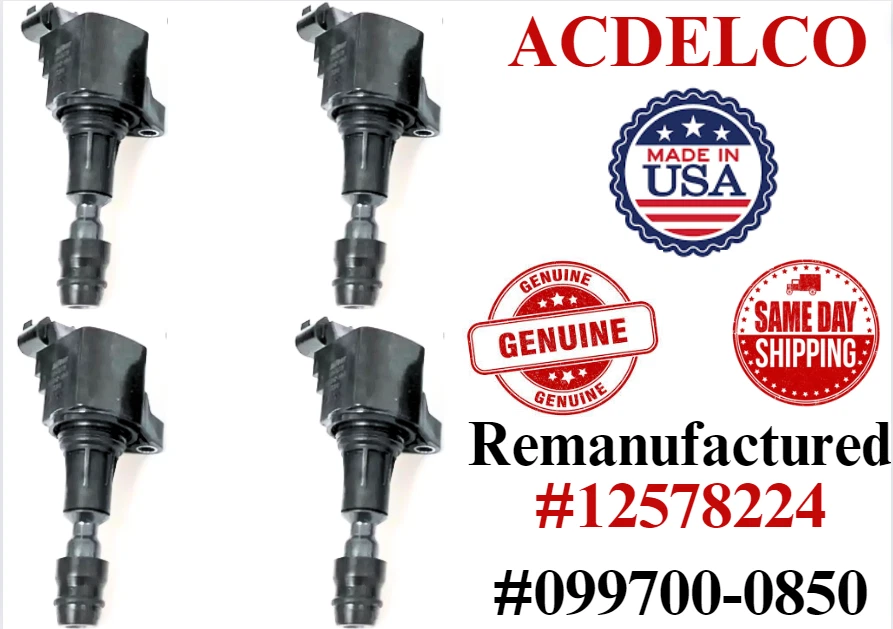 ✅GENUIINE Remanufactured 4x ACDELCO Ignition Coils For 05-17 Buick/Chevrolet I4 - Image 1 of 1