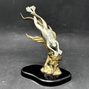 San Pacific International SPI Messing Frosch Tauchen Figur Skulptur mit Basis Vintage - Bild 1 von 7