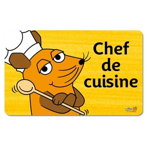 Logoshirt®️ Sendung mit der Maus | Maus - Chef de cuisine | Frühstücksbrettchen - Bild 1 von 2