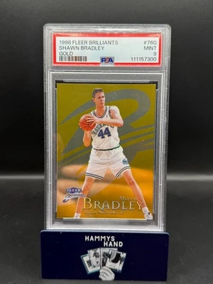 1998 Fleer Brilliants Shawn Bradley Gold /99 #76G PSA 9!! - Image 1 of 3