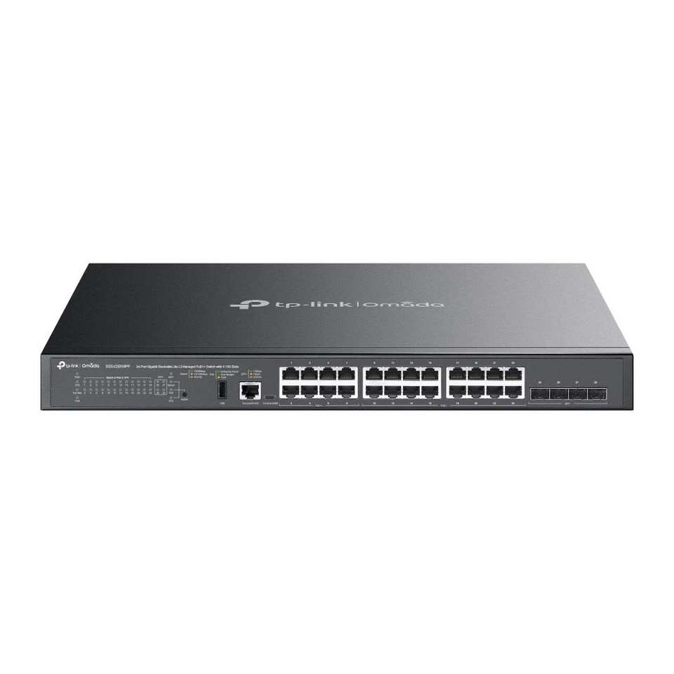 TP-Link SG5428XMPP | Omada 24-Port Gigabit Stackable Lite L3 PoE+ Managed Switch - Image 1 of 4