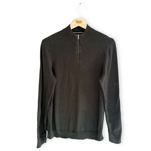 Dunkelgrüner Pullover Pulli Oberteil mit hohem Baumwollanteil von M&S für Herren Größe Small - Bild 1 von 4