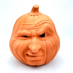 Vintage Scioto Form Mad Face Jack O' Laterne Keramik Kerze Kürbis Halloween - Bild 1 von 8
