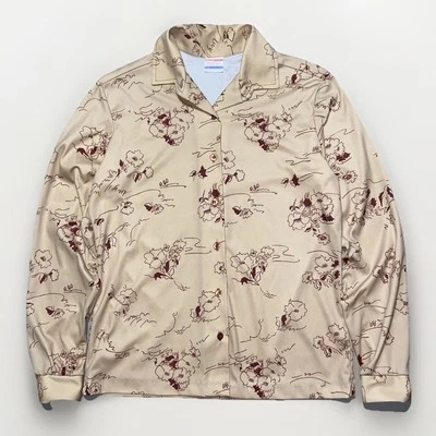 Vintage 60’s Shirt Loop Collar Rayon Type Floral Hawaii Rockabilly Button Up - Image 1 of 4