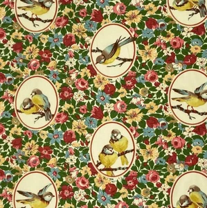 Richloom BUDGIE TWILL GARDEN Bird Home Decor Drapery Pillow Sewing Fabric BTY - Picture 1 of 7