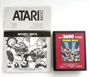 MARIO BROS - ATARI 2600 + 7800 - RED LABEL - INCLUDES MANUAL - GREAT CONDITION - Picture 1 of 4