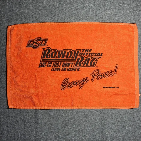 Oklahoma State Cowboys OSU Football Rowdy Rag Orange Power Rally Towel Logo Cover
