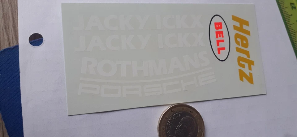 decalcomanie decals déco jacky ickx casque 1/2 1984 - Photo 1/1