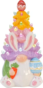Easter Decorations for the Home Lighted Easter Spring Gnome Ceramic Tree Decor L - Picture 1 of 12