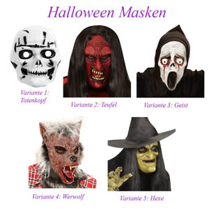TOTENKOPF TEUFEL GEIST WERWOLF HEXE MASKE KINDER Halloween Karneval Kostüm # M11