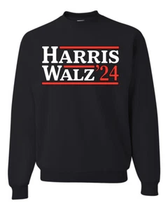 Sudadera Kamala Harris Tim Walz 2024 demócrata vicepresidente EE. UU. cuello redondo - Imagen 1 de 12