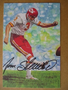 1991 Goal Line Art JAN STENERUD SIGNED AUTO 3102/5000 KANSAS CITY CHIEFS - Picture 1 of 2