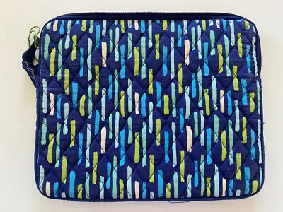 Vera Bradley Tablet iPad Sleeve 8”x10" Katalina Showers Blue Green Stripes - Изображение 1 из 3