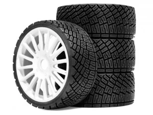 SET PNEUMATICI E CERCHI IN GOMMA RALLY 100 X 40mm 17mm ESAGONO PER CAMION FUORISTRADA 1/7 1/8 LOSI - Foto 1 di 5