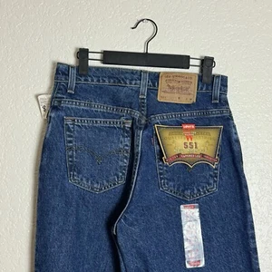 Vintage 1990’s Levis 551 Womens Tapered Leg Jean, Blue Deadstock NWT, Size 8 - Picture 1 of 10