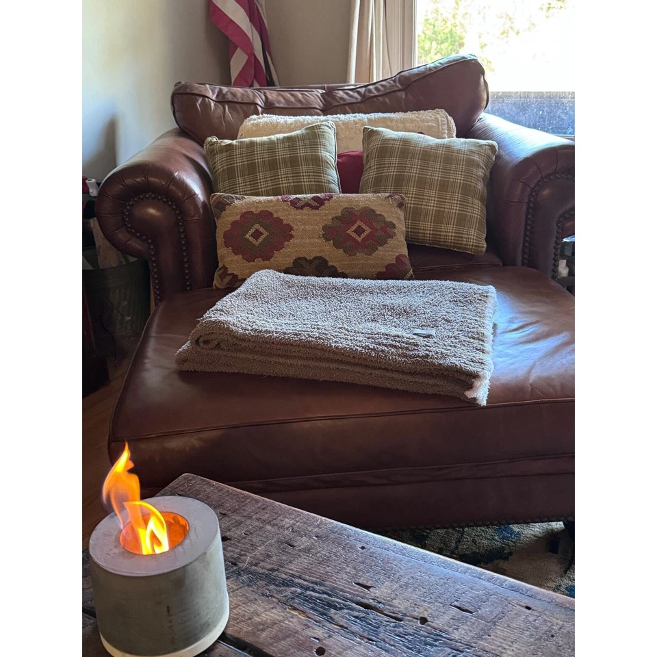 Barefoot Dreams Acogedora Chic Dos Tonos Marrón y Blanco Manta/Tiro Foto 1 de 4