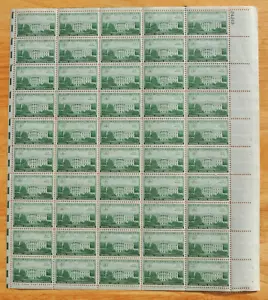 1950 US #990 3 Cent Postage Stamps Lot Mint Full Sheet Block/50 White House MNH - Picture 1 of 1
