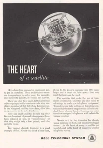 1959 Bell Telephone: Heart of a Satellite Vintage Print Ad - Picture 1 of 1